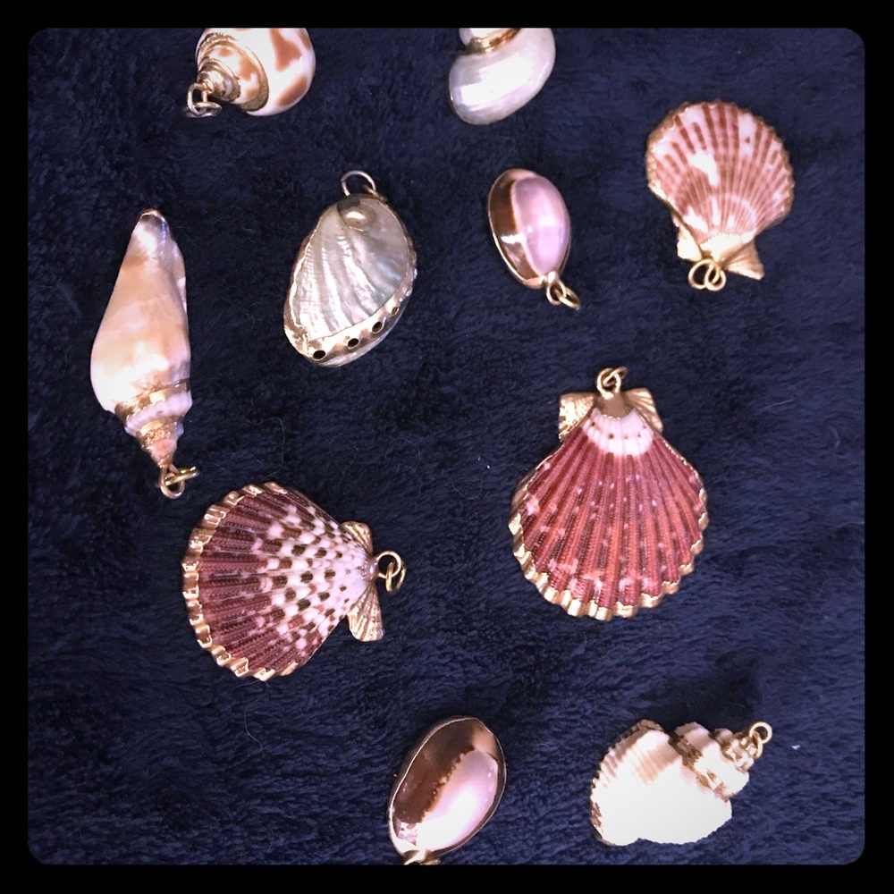 Gold plated Seashell charms